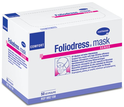Hartmann Foliodress Mask Comfort Senso - Chirurgische Gesichtsmaske in grün