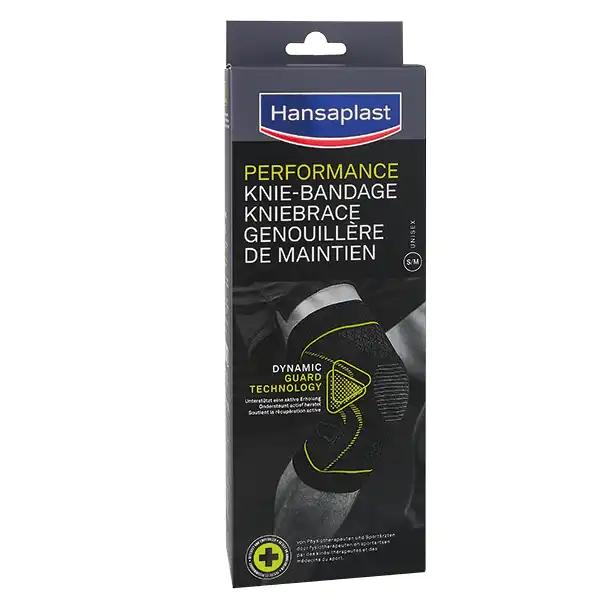 Hansaplast Sport Knie-Bandage - Mit Patella-Einlage, OEKO-TEX Geprüft, Farbe Schwarz-grün