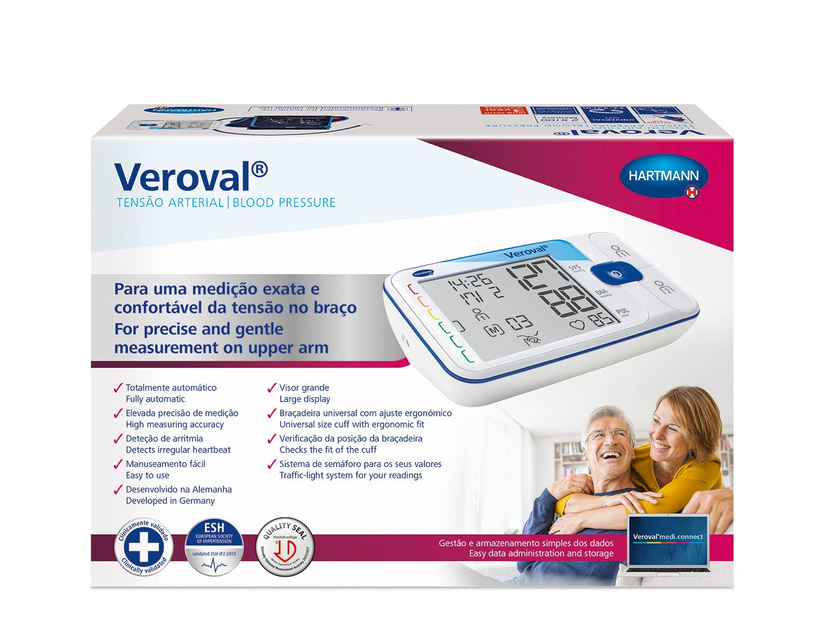 Hartmann Veroval Oberarm-Blutdruckmessgerät mit Arrhythmie-Erkennung