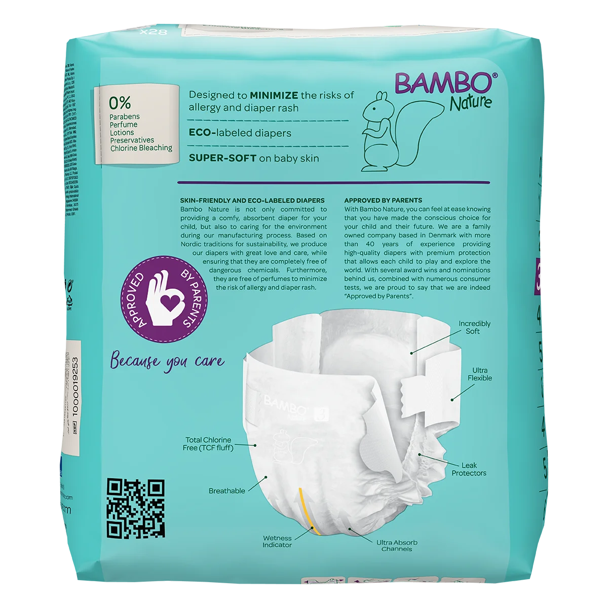 BAMBO Nature Windeln - Weich, bequem und selbst für empfindlichste Haut geeignet