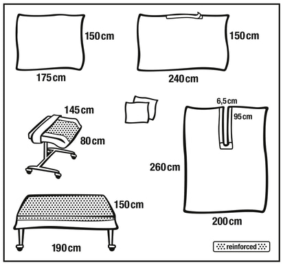 Foliodrape Protect Extremitäten-Schlitztuch-Set I - sterilen Abdeckung , 5 Sets