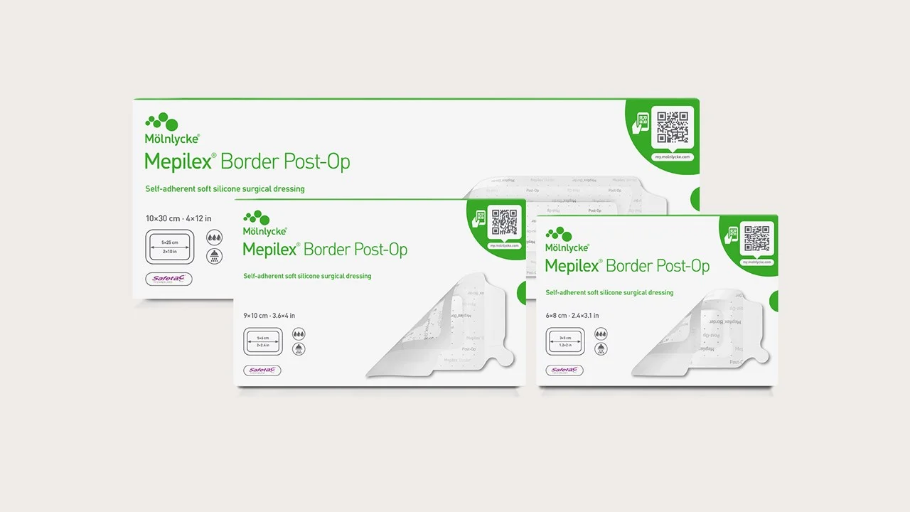 Mepilex Border Post-OP - Flexibler Komplettverband für chirurgische Wunden, steril