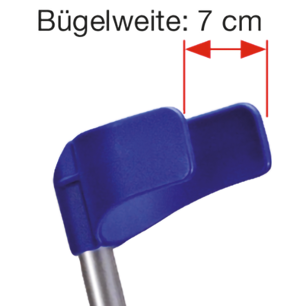 Unterarmgehstütze für Kinder - rot-gelb-blau, Höhenverstellbar per Druckknopf
