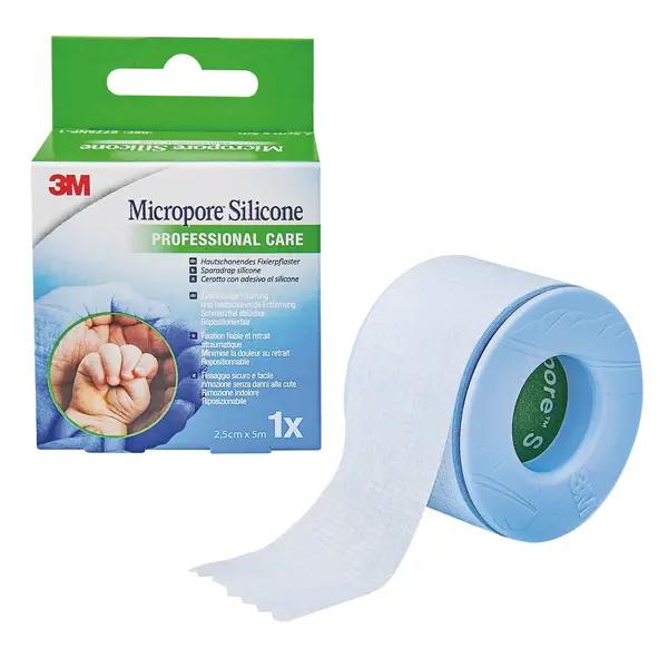 3M Micropore Silikonrollenpflaster blau - Zur Fixierung von Verbänden und med. Zubehör