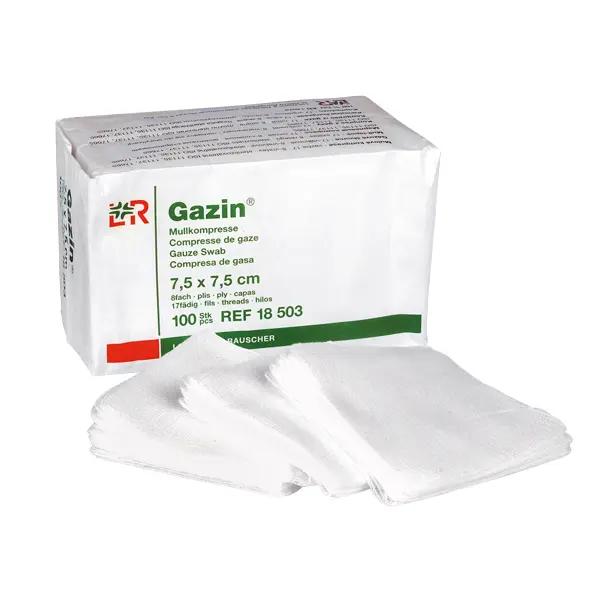Gazin Mullkompressen, unsteril - sterilisierbar, 17-fädig