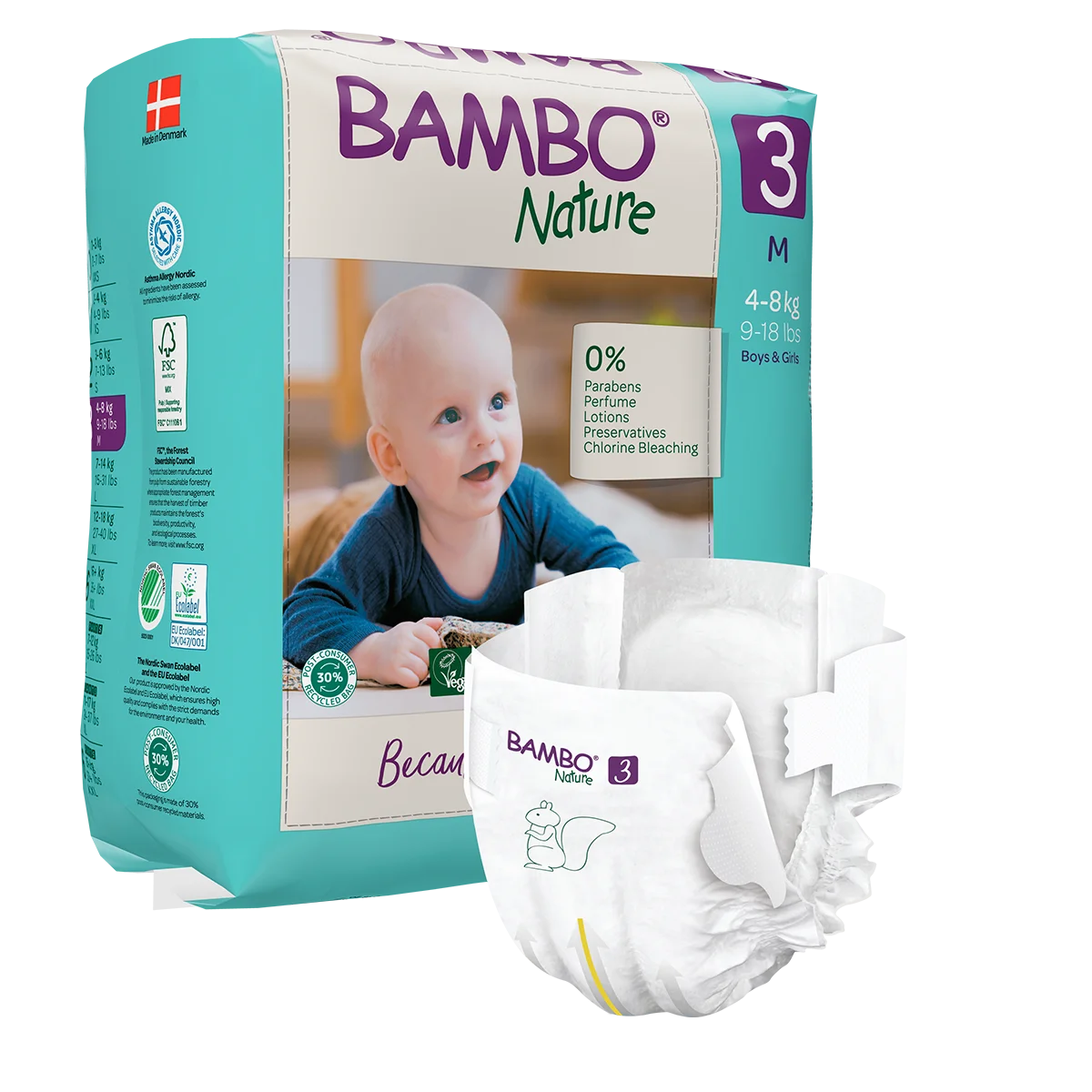 BAMBO Nature Windeln - Weich, bequem und selbst für empfindlichste Haut geeignet