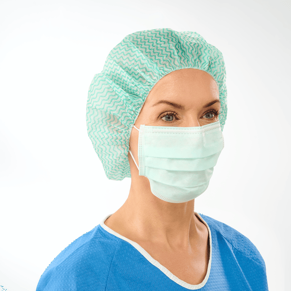 L&R Sentinex OP-Masken Classic EL, grün mit Ohrschlaufen