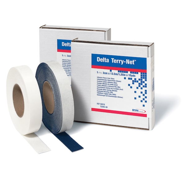 Delta Terry-Net Randpolster - 3,2 cm x 13,5 m, selbstklebend, schwarz, latexfrei