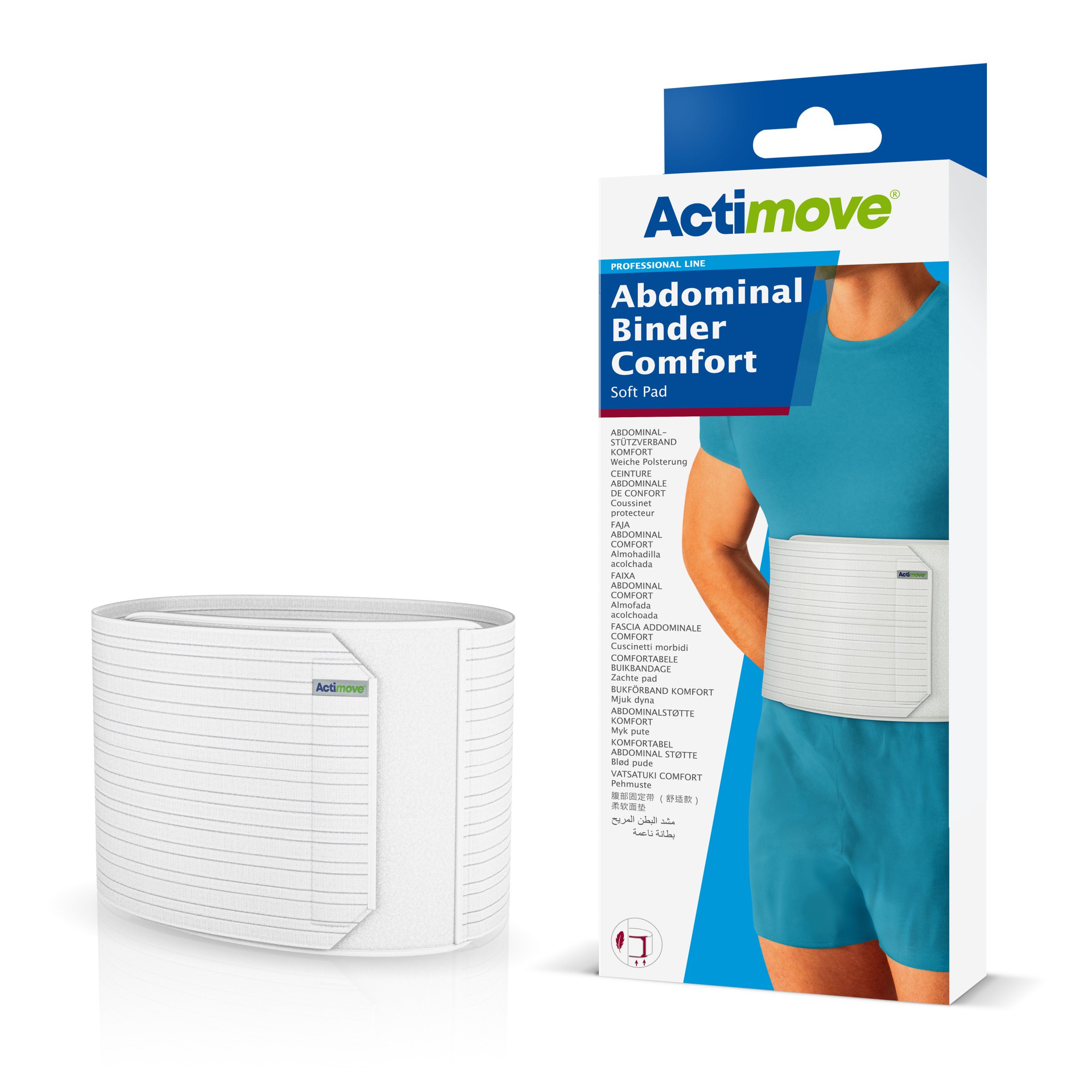 Actimove Abdominal Binder Comfort Bauchbandage - weiß