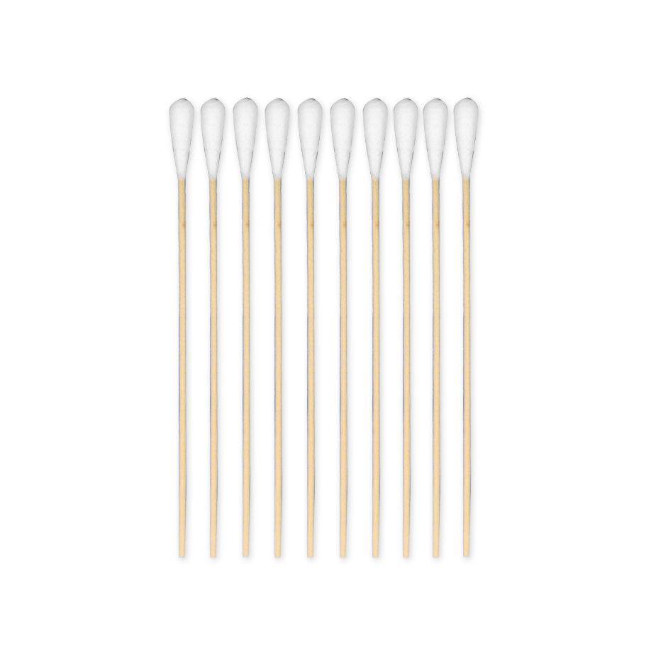 Mediwood Wispy Wattestäbchen - unsteril, 20 cm, Holzstiel Ø 3 mm, Wattekopf Ø 10 mm