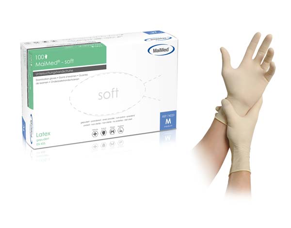 Maimed soft unsteril, gepudert - Untersuchungshandschuhe aus Latex