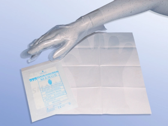 Manus Copolymer-Handschuh Gr. M - Sterile Untersuchungshandschuhe, einzeln verpackt